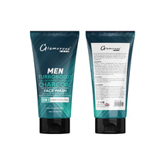Glamorous Face Men Face Wash Turbo Boost Charcoal 3-in-1