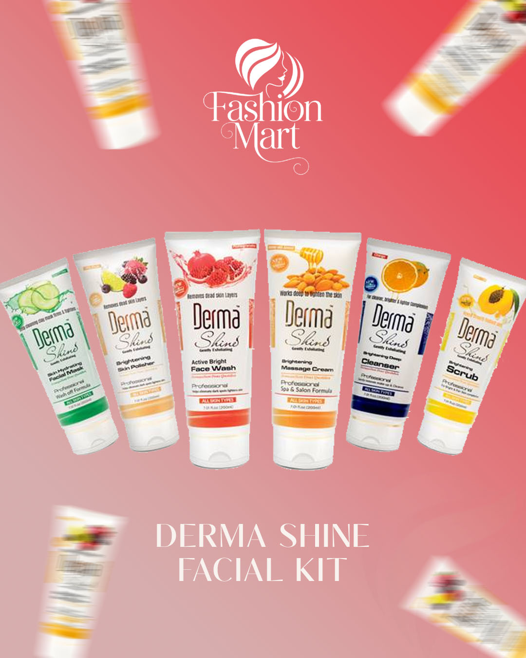 Derma Shine Pack of 6 Facial kit 70ml each.
