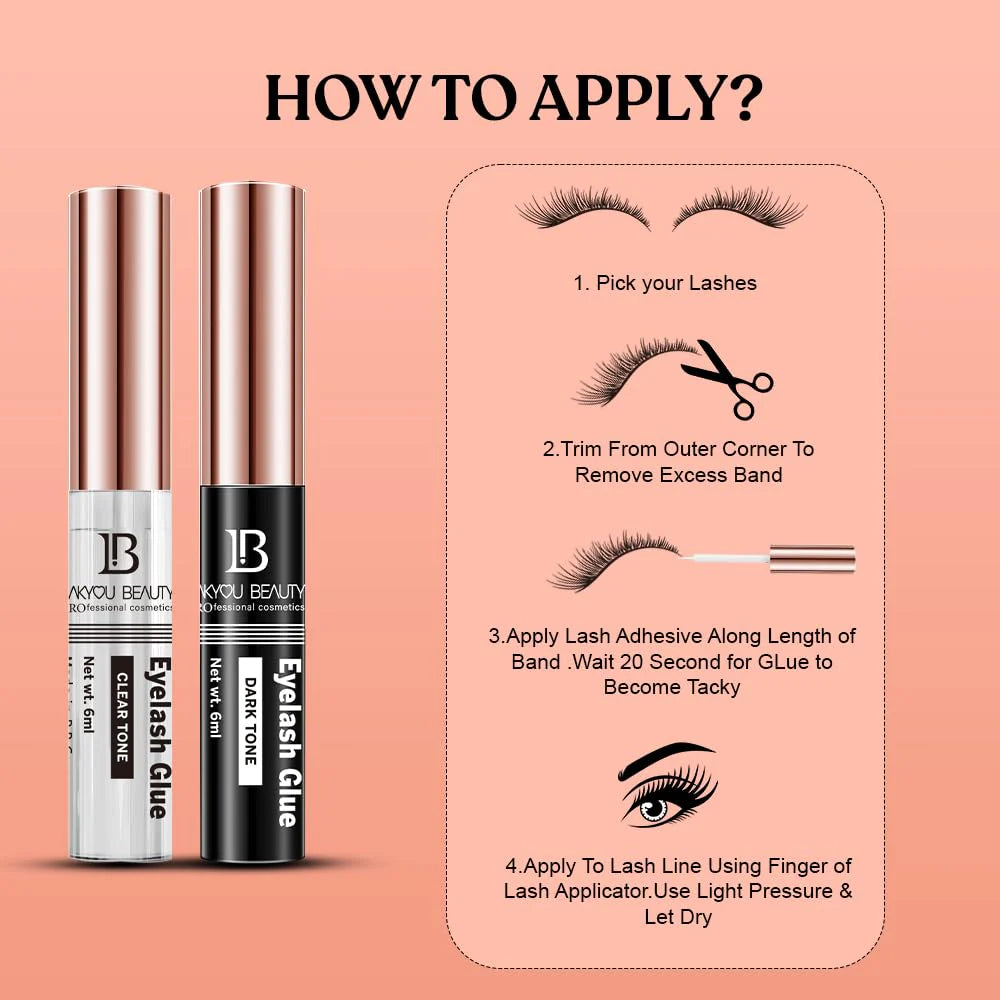 Lakyou Beauty Waterproof Eyelash Glue Clear Tone