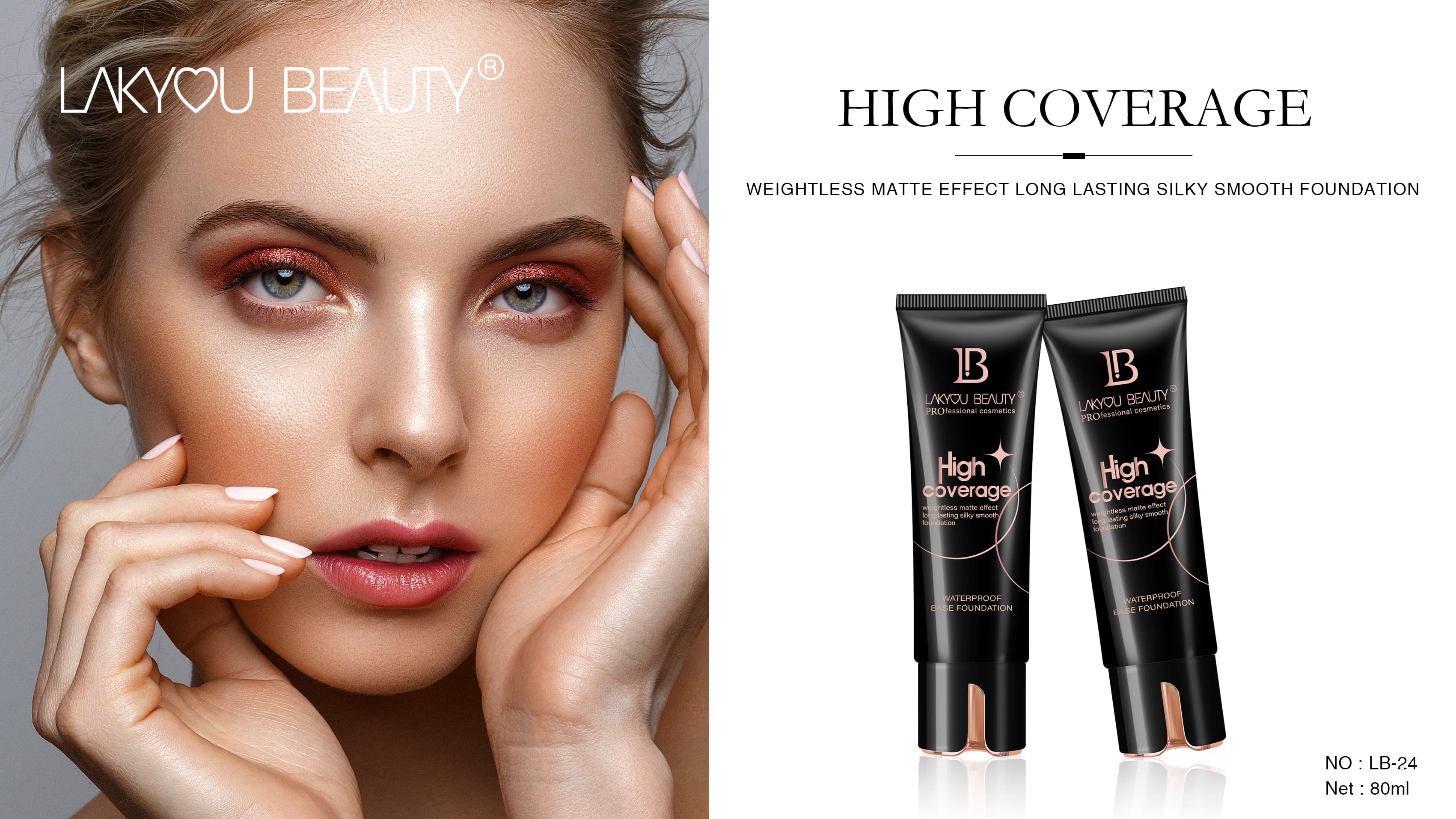 Lakyou Beauty High Coverage Waterproof Base Foundation