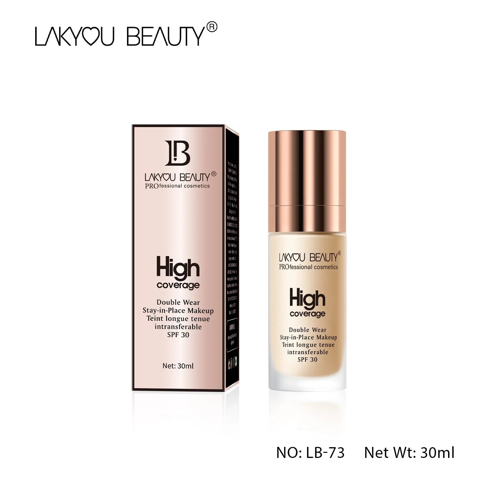 Lakyou Beauty High Coverage Foundation - 30ml